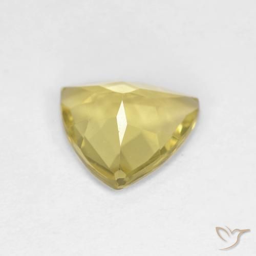 Béryl Jaune chaud naturelle Trillion, 1.22 ct, VS