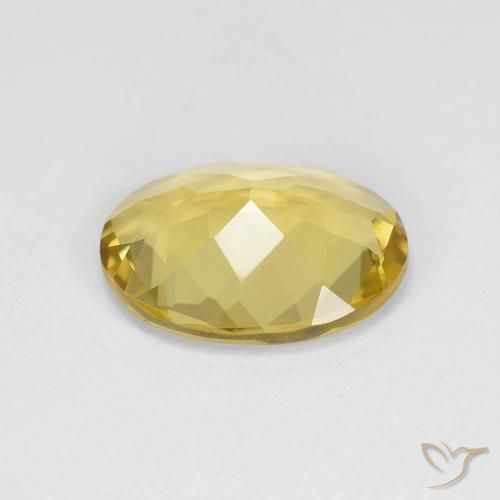Béryl Jaune Dijon naturelle ovale, 2.47 ct, VVS