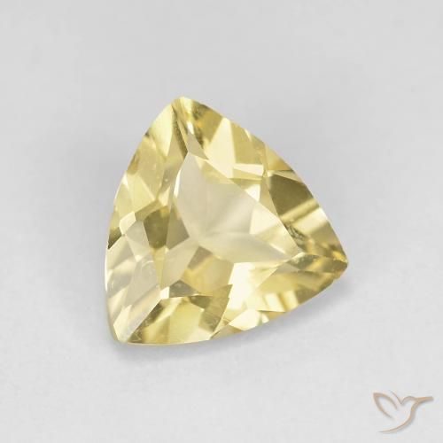 Béryl Jaune chaud naturelle Trillion, 1.34 ct, VS