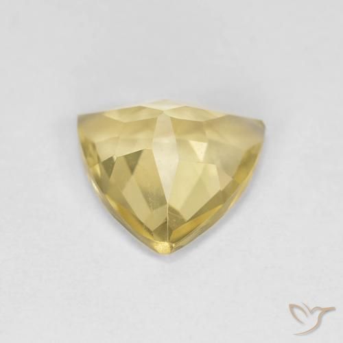 Béryl Jaune chaud naturelle Trillion, 1.34 ct, VS
