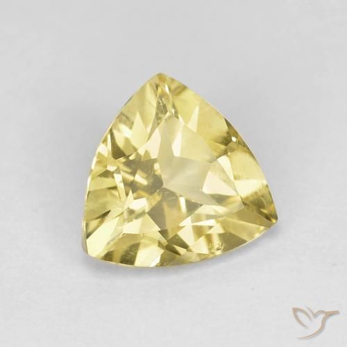 Béryl Jaune miel léger naturelle Trillion, 1.40 ct, VS