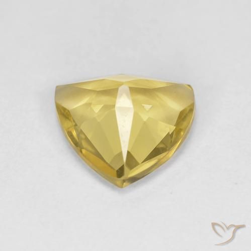 Béryl Jaune terreux naturelle Trillion, 1.33 ct, VS