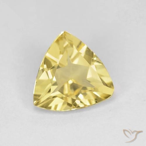 Béryl Jaune clair naturelle Trillion, 1.19 ct, VS