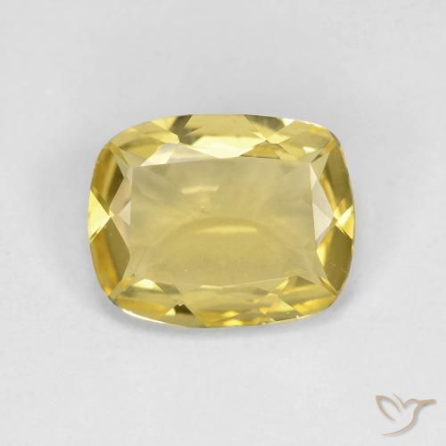 1.49ct Naturel Jaune clair Béryl, Coussin, VVS
