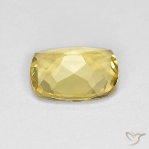 Béryl Jaune clair naturelle Coussin, 1.49 ct, VVS
