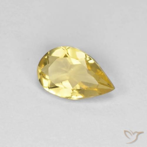 Béryl Doré léger naturelle En forme de poire, 0.69 ct, VVS