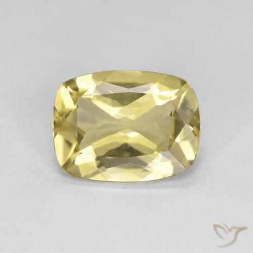 1.59ct Naturel Jaune Dijon très clair Béryl, Coussin, VVS