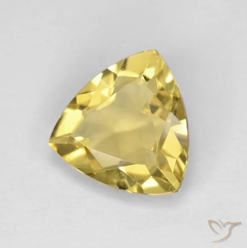 Béryl Doré léger naturelle Trillion, 1.72 ct, VVS