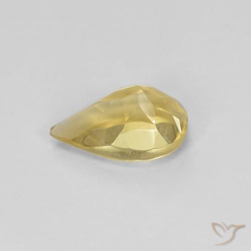 Béryl Jaune chaud naturelle En forme de poire, 0.60 ct, VS