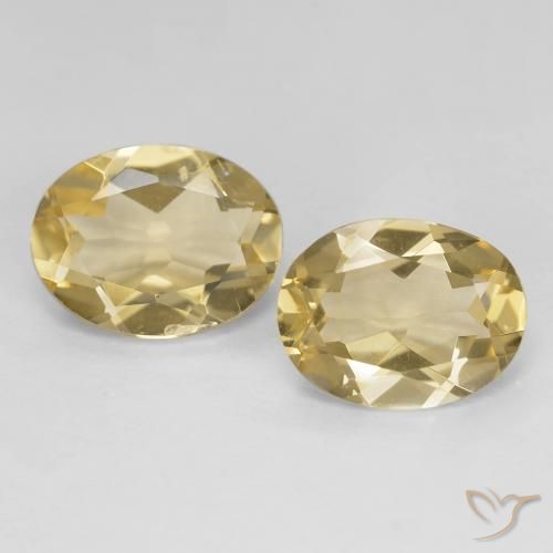 3.04ctw Naturel Jaune moyen Béryl, ovale, VVS