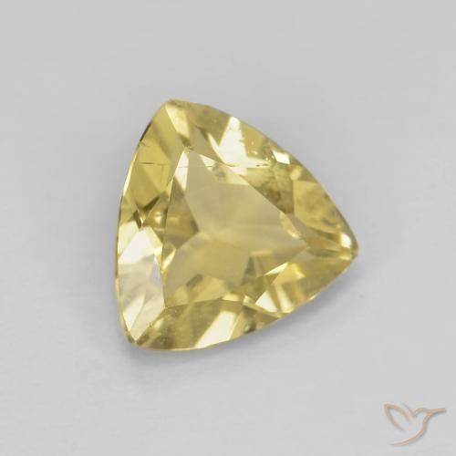 Béryl Jaune chaud naturelle Trillion, 1.50 ct, VS
