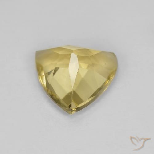 Béryl Jaune chaud naturelle Trillion, 1.50 ct, VS