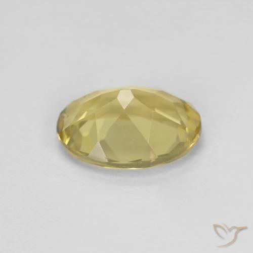 Béryl Jaune doré léger naturelle ovale, 1.33 ct, VS