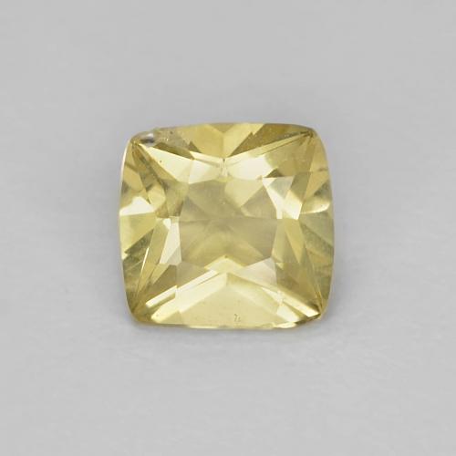 Béryl Jaune chaud naturelle Coupe coussin, 0.45 ct, VS