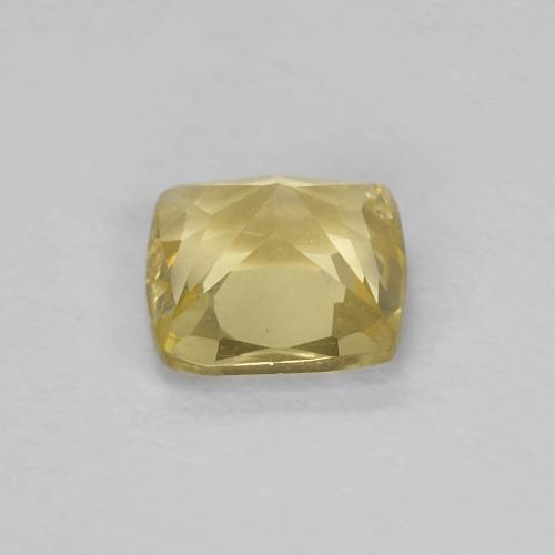 Béryl Jaune chaud naturelle Coupe coussin, 0.45 ct, VS