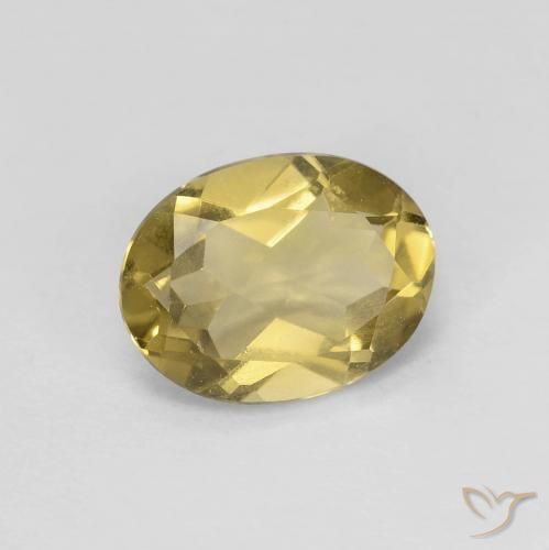 Béryl Jaune doré naturelle ovale, 1.49 ct, VS