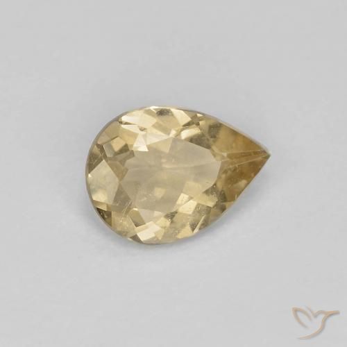 0.54ct Naturel Doré Béryl, En forme de poire, VS