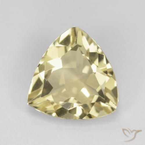 Béryl Jaune moyen naturelle Trillion, 1.87 ct, VVS-VS