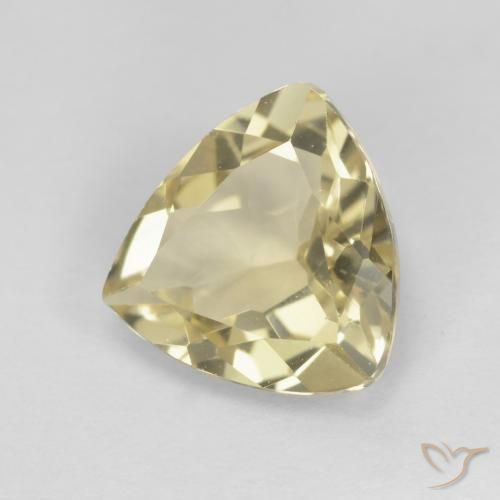 Béryl Jaune moyen naturelle Trillion, 1.87 ct, VVS-VS