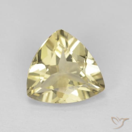 Béryl Jaune verdâtre naturelle Trillion, 1.31 ct, VVS-VS