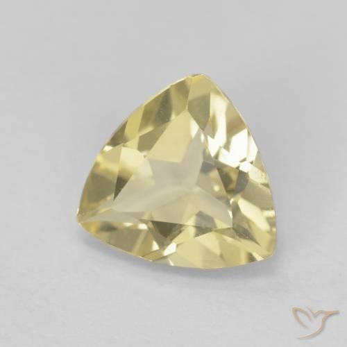 Béryl Jaune verdâtre naturelle Trillion, 1.31 ct, VVS-VS