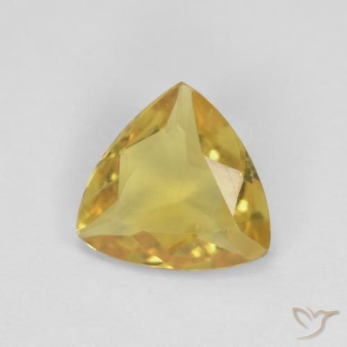Béryl Jaune royal naturelle Trillion, 0.85 ct, VVS-VS