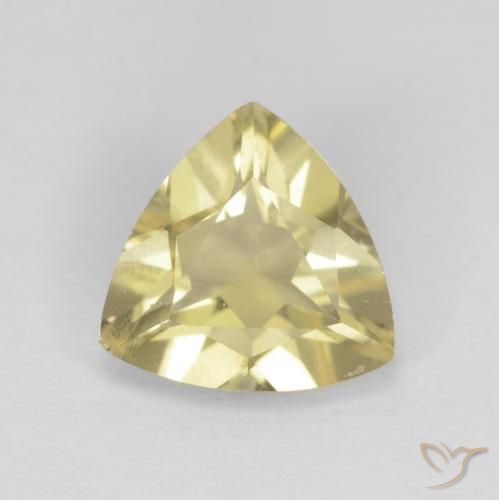 1.30ct Naturel Jaune clair Béryl, Trillion, VVS-VS