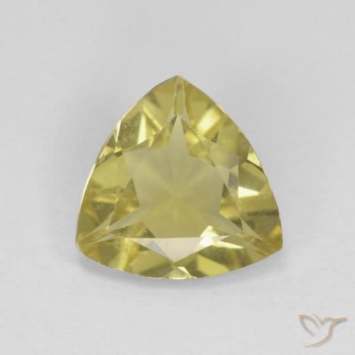1.25ct Naturel Jaune moyen Béryl, Trillion, VVS-VS