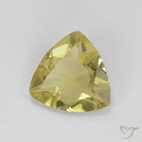Béryl Jaune moyen naturelle Trillion, 1.25 ct, VVS-VS