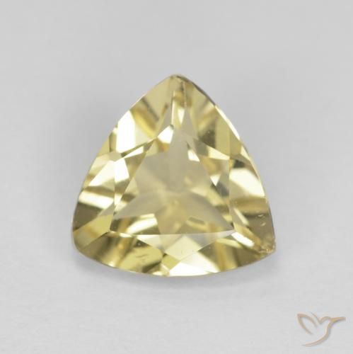 1.39ct Naturel Medium Light-Yellow Béryl, Trillion, VVS-VS