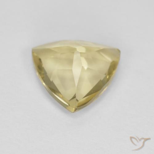 Béryl Medium Light-Yellow naturelle Trillion, 1.39 ct, VVS-VS