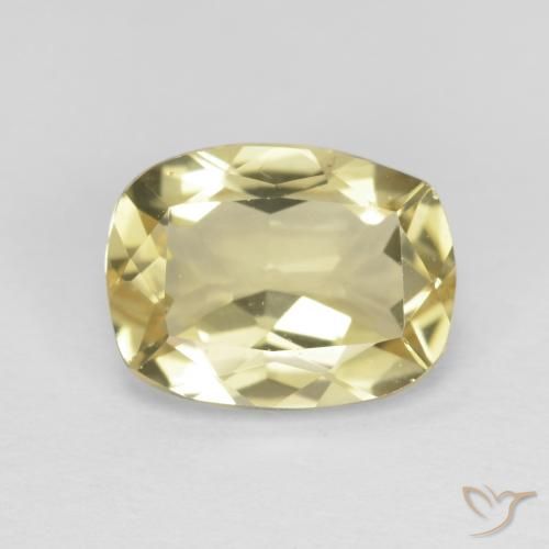 1.62ct Naturel Jaune pâle Béryl, Coussin, VVS-VS