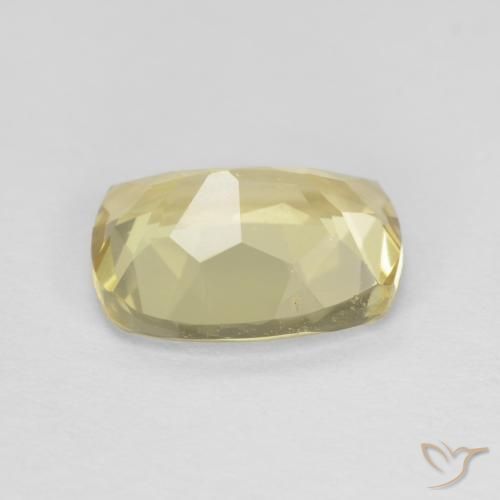 Béryl Jaune pâle naturelle Coussin, 1.62 ct, VVS-VS