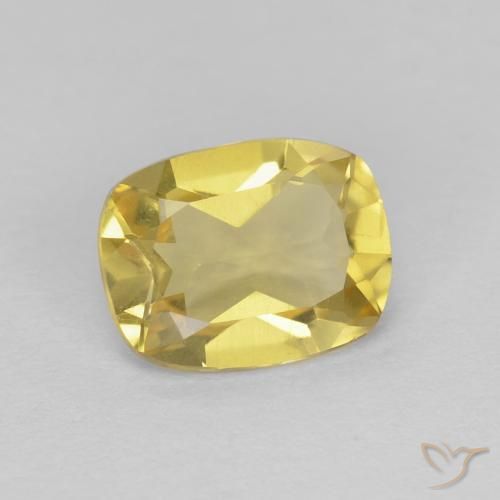 Béryl Bourdon jaune naturelle Coussin, 1.16 ct, VVS