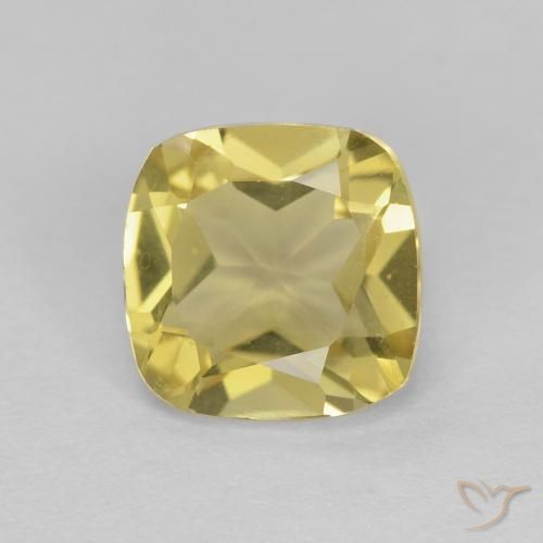 1.36ct Naturel Jaune bourdon léger Béryl, Coussin, VVS