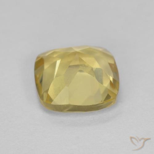 Béryl Jaune bourdon léger naturelle Coussin, 1.36 ct, VVS