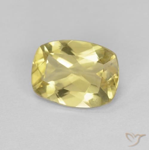 1.39ct Naturel Jaune doré léger Béryl, Coussin, VVS