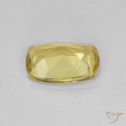 Béryl Jaune doré léger naturelle Coussin, 1.39 ct, VVS