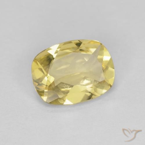 Béryl Jaune chaud naturelle Coussin, 1.12 ct, VVS