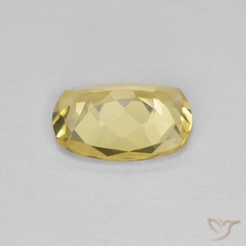 Béryl Jaune chaud naturelle Coussin, 1.12 ct, VVS