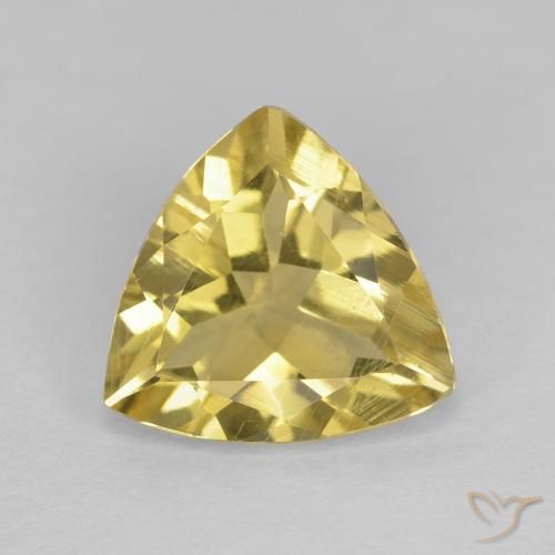 1.86ct Naturel Jaune doré léger Béryl, Trillion, VVS