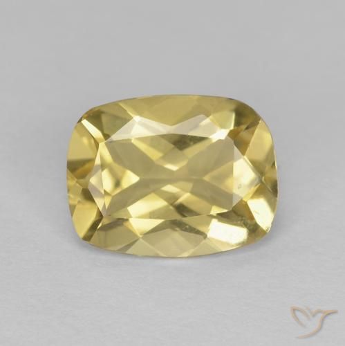 1.60ct Naturel Jaune doré léger Béryl, Coussin, VVS