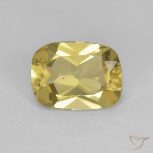1.30ct Naturel Jaune doré léger Béryl, Coussin, VVS