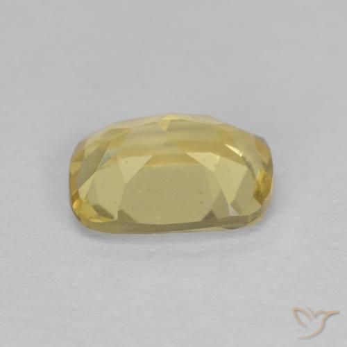 Béryl Jaune doré léger naturelle Coussin, 1.30 ct, VVS