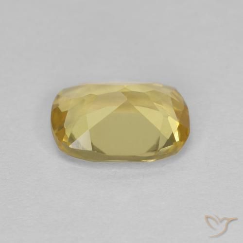 Béryl Jaune doré léger naturelle Coussin, 1.06 ct, VVS