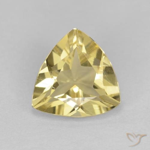 1.34ct Naturel Jaune clair Béryl, Trillion, VVS