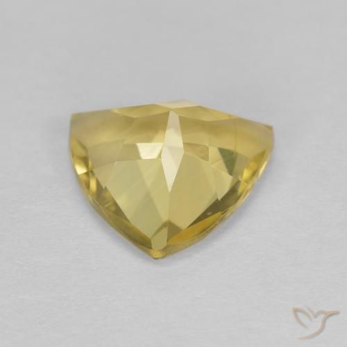 Béryl Jaune clair naturelle Trillion, 1.34 ct, VVS
