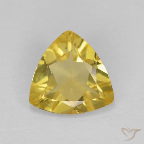1.18ct Naturel Jaune moyen Béryl, Trillion, VVS