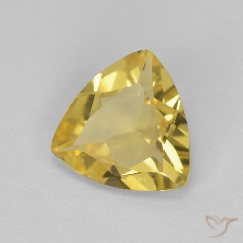 Béryl Jaune moyen naturelle Trillion, 1.18 ct, VVS
