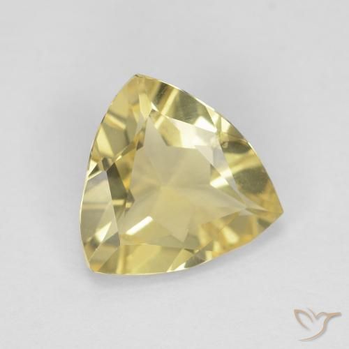 Béryl Jaune terreux naturelle Trillion, 1.09 ct, VVS